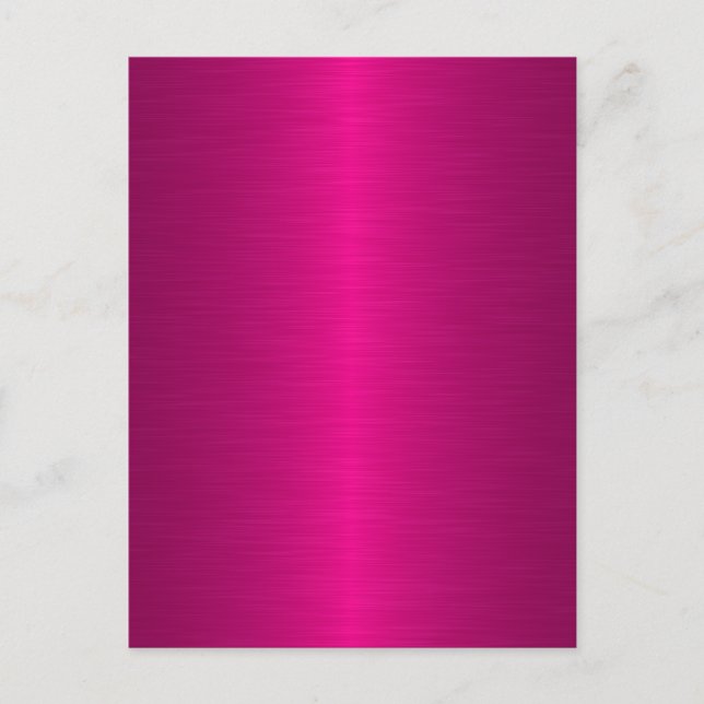 cool abstract metallic pink postcard (Front)