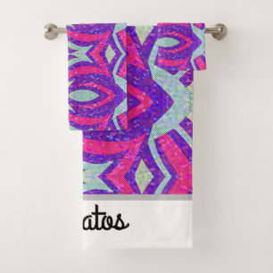Cool Abstract Modern Personalised Towel Set