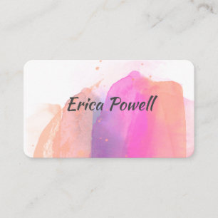cool abstract modern watercolor art on white  business card