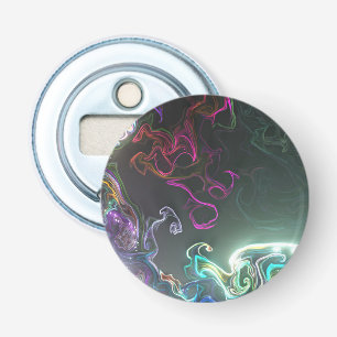 Cool Abstract Neon Liquid Art Black Bottle Opener