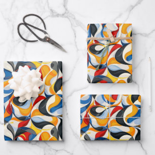 Cool abstract pattern party  wrapping paper sheet