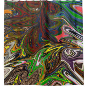 Cool abstract pattern shower curtain