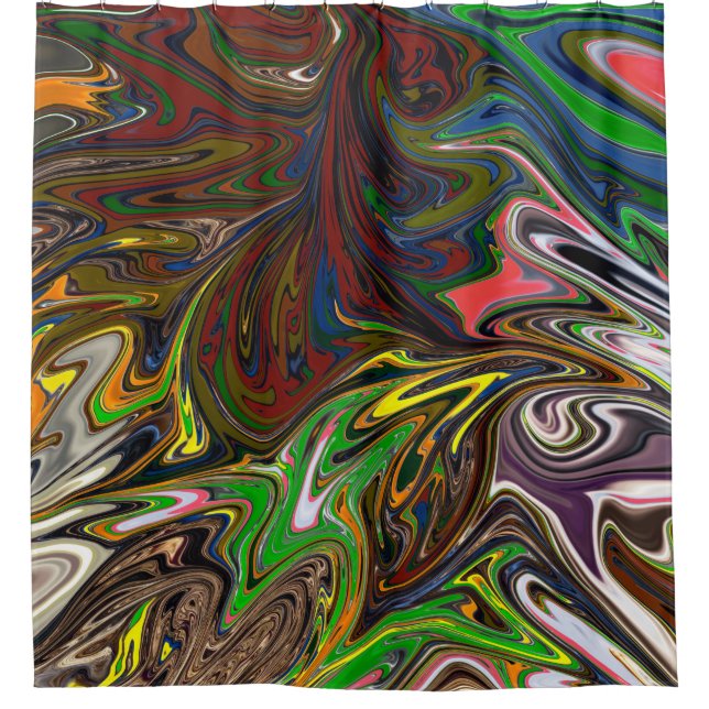 Cool abstract pattern shower curtain (Front)