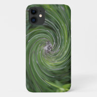 Cool Abstract Retro Chartreuse Green Floral Swirl