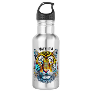 Cool Abstract Tiger Face Personalised 532 Ml Water Bottle