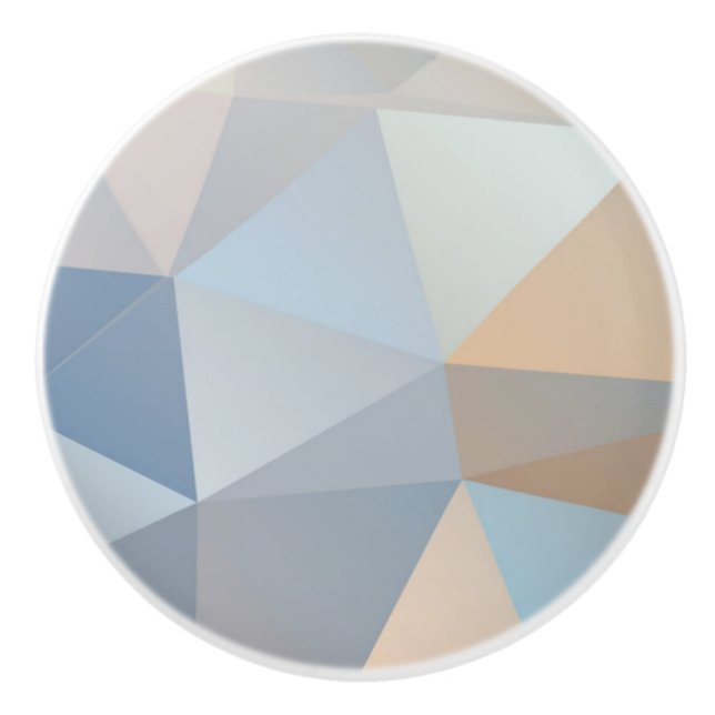 Cool Abstract Triangle Pattern Ceramic Knob (Front)