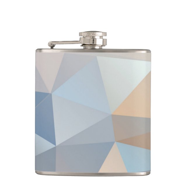Cool Abstract Triangle Pattern Hip Flask (Front)