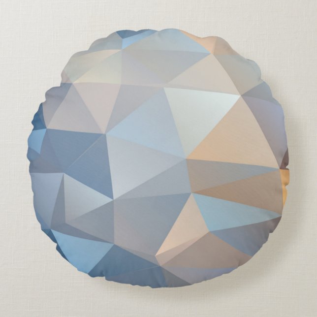 Cool Abstract Triangle Pattern Round Cushion (Front)