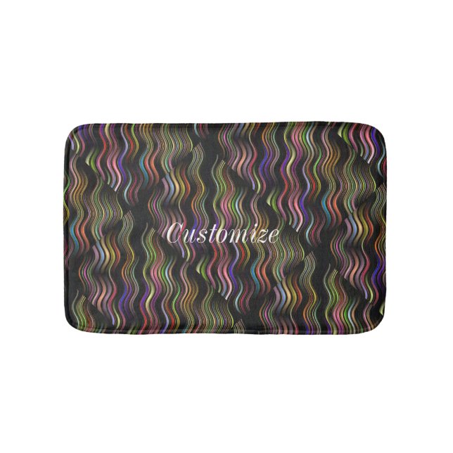 Cool Abstract Wavy line art Thunder_Cove Bath Mat (Front)