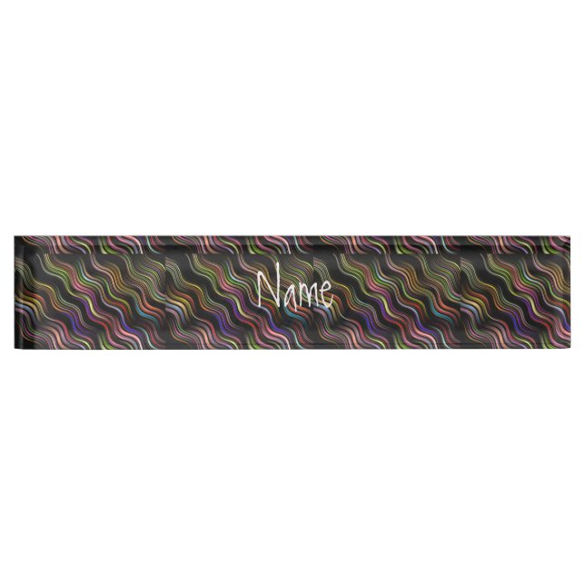 Cool Abstract Wavy lines art Thunder_Cove Nameplate (Front)