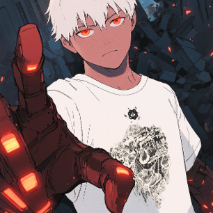 Cool Abstract White Ink T-Shirt