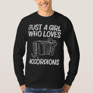 Cool Accordion For Girls Kids Jazz Classical Music T-Shirt