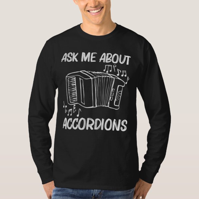 Cool Accordion For Men Women Jazz Classical Musica T-Shirt (Front)