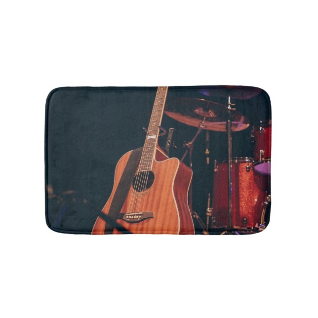 Cool Acoustic Guitar Bath Mat (Front)