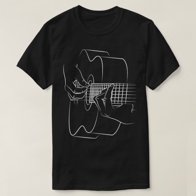 Cool Acoustic Guitar For Men Women Acoustic Guitar T-Shirt (Design Front)
