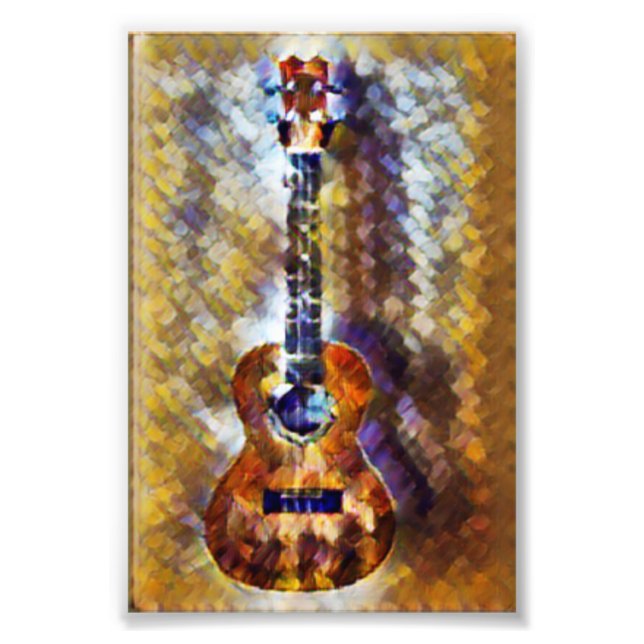 Cool Acoustic Guitar Photo Print (Front)
