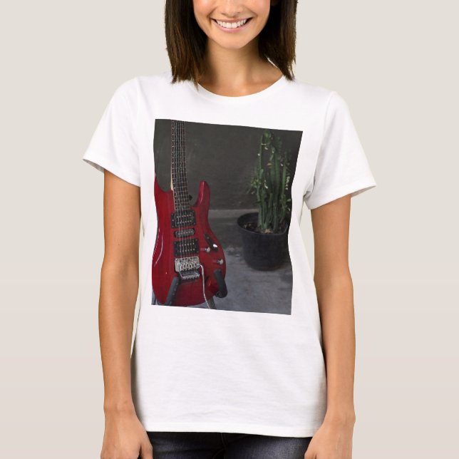 Cool Acoustic Guitar T-Shirt (Front)
