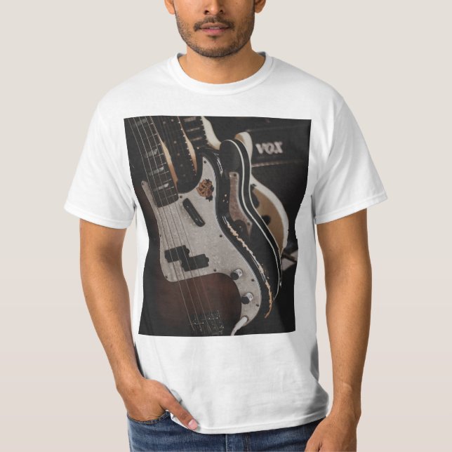 Cool Acoustic Guitar T-Shirt (Front)