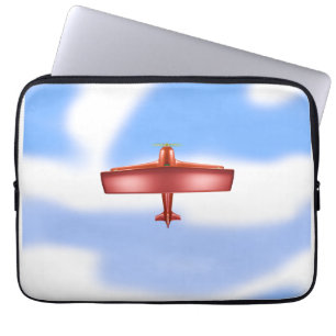 Cool Adventurous Flying Red Plane Electronics Bag