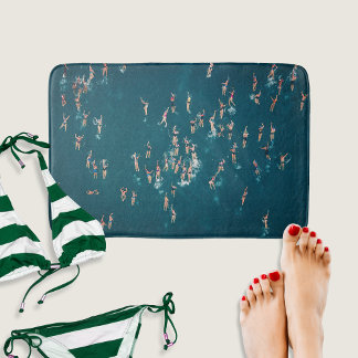 Cool Aerial Photo of Swimmers  Bath Mat