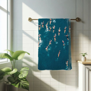 Cool Aerial Photo of Swimmers  Bath Towel