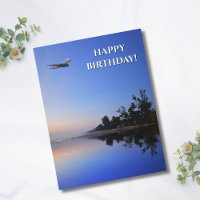 Cool Aeroplane & Lake photo,Fun Aviation Birthday