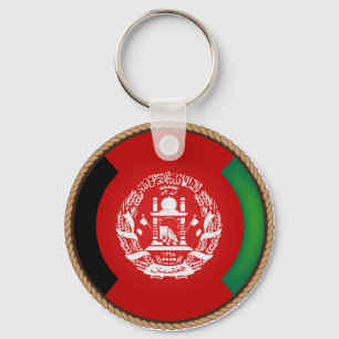 Cool Afghanistan Flag Seal Key Ring
