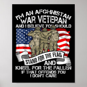 Cool Afghanistan War Veteran Soldier Proud Veteran Poster