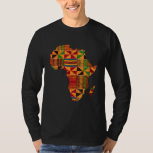 Cool Africa Map Kente Cloth  For Men Women African T-Shirt