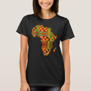 Cool Africa Map Kente Cloth For Men Women African T-Shirt