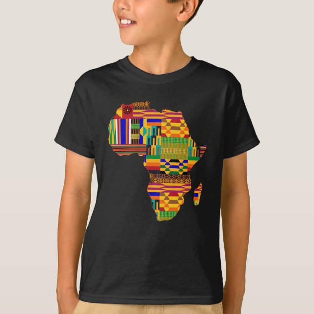 Cool Africa Map Kente Cloth For Wo African Lover T-Shirt (Front)