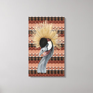 cool African bird art Canvas Print