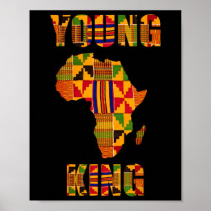 Cool African Kente Art Men Boys Kids African Ameri Poster