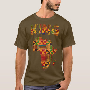 Cool African King Design Kente Cloth Africa Ghana T-Shirt