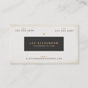 Cool Aged Vintage Black Plaque Networking Business Card