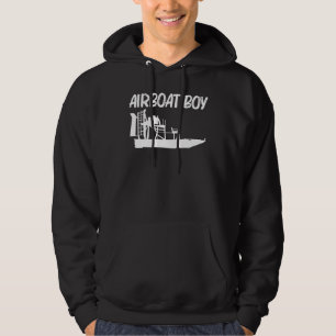 Cool Airboat For Boys Kids Airboating Watercraft B Hoodie
