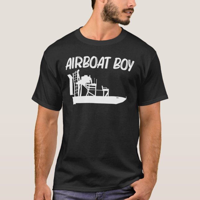 Cool Airboat For Boys Kids Airboating Watercraft B T-Shirt (Front)