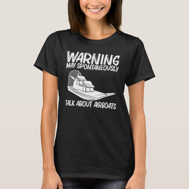 Cool Airboat For Men Women Airboat Racing Aircraft T-Shirt (Front)