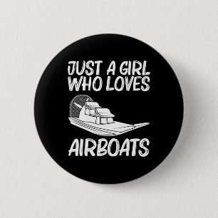 Cool Airboat Gift For Girls Mum Airboat Racing Air 6 Cm Round Badge