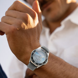 Cool Aircraft wing photo, sky, Personalised Watch