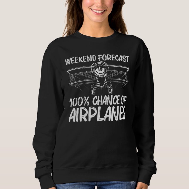 Cool Airplane For Men Women Airplane Pilot Aviatio Sweatshirt (Front)