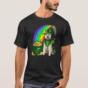 Cool Akita Dog Leprechauns Shamrock Clover St Patr T-Shirt