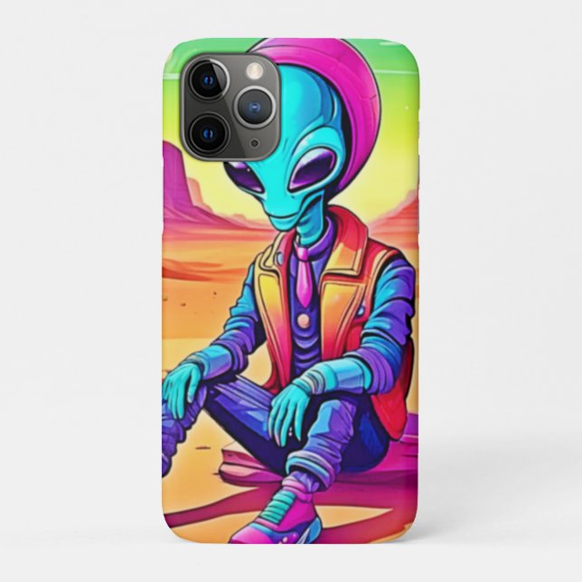 Cool Alien Desert Chillin Case-Mate iPhone Case (Back)