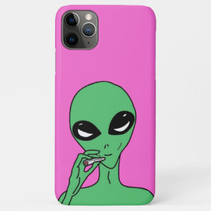 Cool Alien , Funny Ufo , Smoking Alien Case-Mate iPhone Case