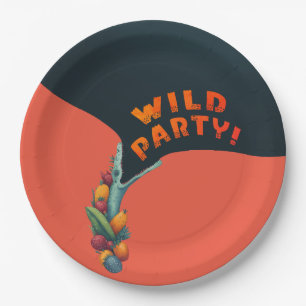 Cool Aligator Crocodile Tropical Birthday Party Paper Plate