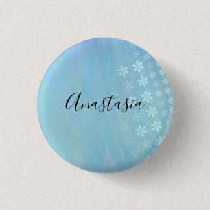 Cool, Amazing, Blue whit your name 3 Cm Round Badge