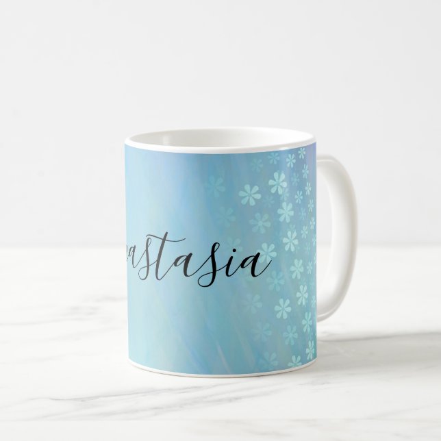 Cool, Amazing, Blue whit your name Coffee Mug (Front Right)