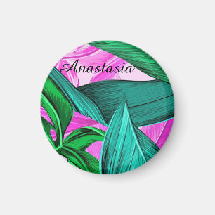 Cool, Amazing, fluorescent tropical palm Magnet