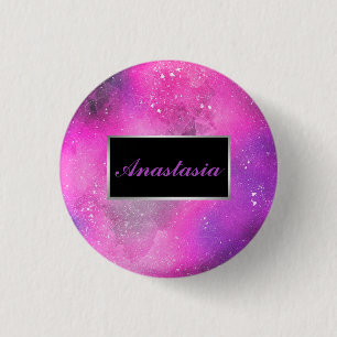 Cool, Amazing, Galaxy whit your name 3 Cm Round Badge