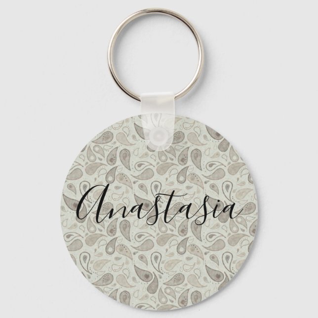 Cool, Amazing Grey Key Ring (Front)